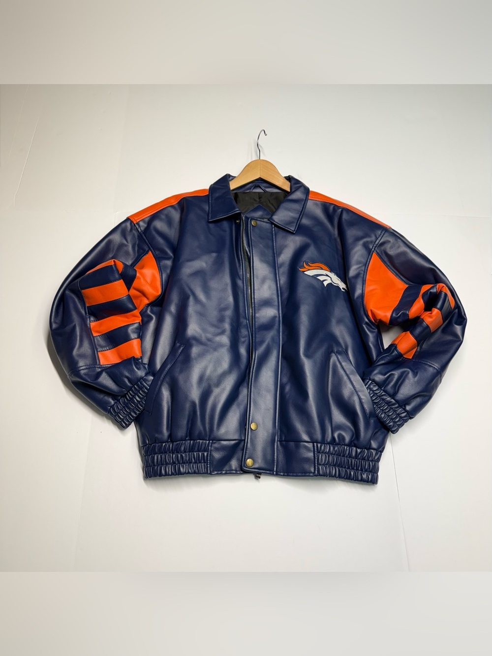 Game Day NFL Denver Broncos  Bomber Jacket Men’s Size M Full Zip Poly Vinyl